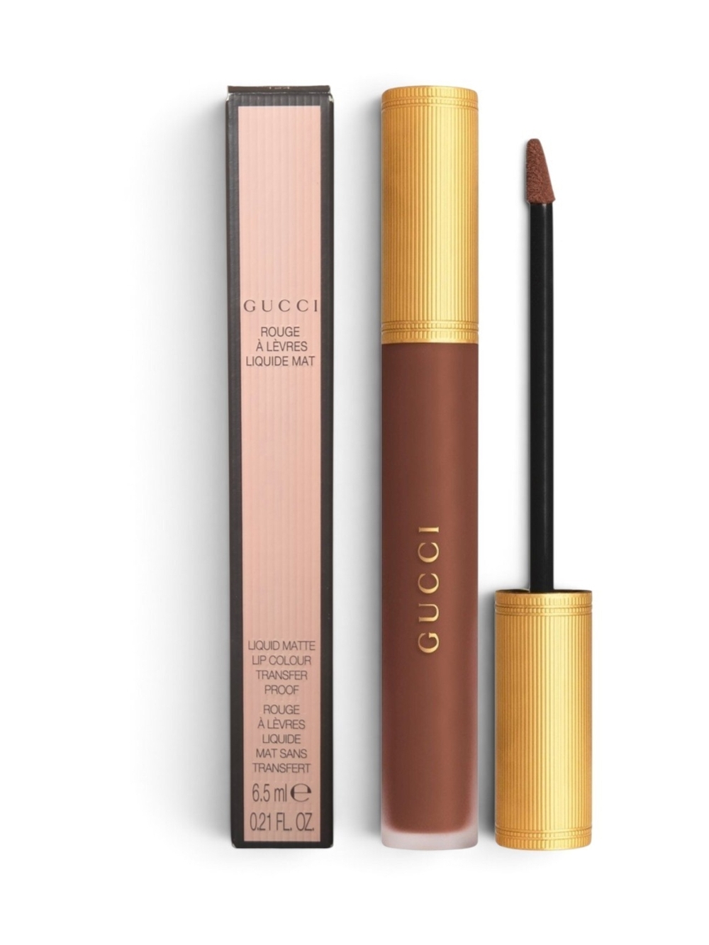 Gucci Liquid Matte Lipstick "Emile Brown" 124 – Full Size NIB